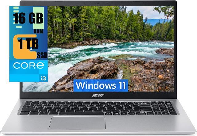 Main image of Acer Aspire 5 15 Laptop, 15.6" Full HD (1920 x 1080) IPS Display, Intel Core i3-1115G4 2 cores Processor, Intel UHD Graphics, 16GB DDR4  1TB PCIe SSD, WiFi 6, Backlit Keyboard, Windows 11