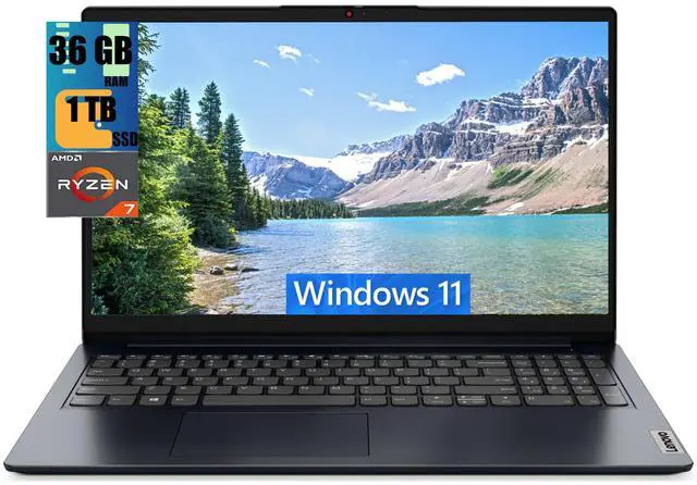 Main image of Lenovo Ideapad 3 14 Laptop, 14" FHD (1920 x 1080) Display, AMD Ryzen 7 5700U 4 Cores Processor, AMD Radeon Graphics, 36GB DDR4 1TB PCIe SSD, Fingerprint Reader, Backlit Keyboard, Windows 11