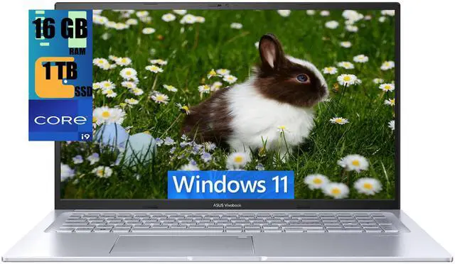 Main image of ASUS Vivobook 17X Laptop, 17.3" FHD (1920 x 1080) Display, Intel Core i9-13900H 14 cores Processor, Intel Iris Xe graphics, 16GB DDR4  1TB PCIe SSD, Wi-Fi 6E + Bluetooth 5.3, Windows 11