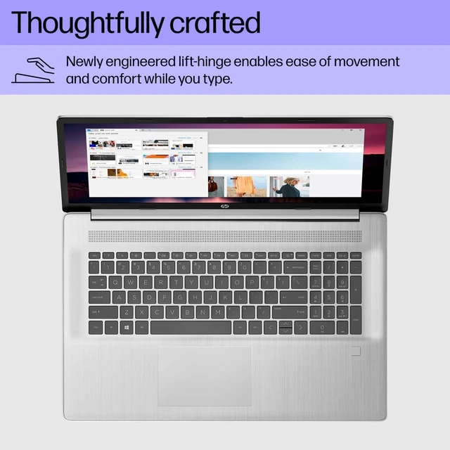 Alt view image 2 of 5 - HP 17 Laptop, 17.3" FHD (1920 x 1080) Display, Intel Core i3-N305 8 Cores Processor, Intel UHD Graphics, 16GB DDR4 2 TB PCIe SSD, Fingerprint Reader, Wi-Fi 6, Windows 11 ,Office 2024 License