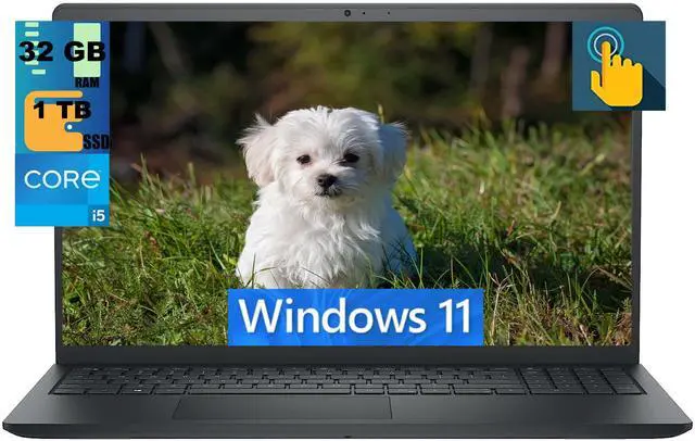 Main image of Dell Inspiron 3520 15 Laptop, 15.6" FHD (1920 x 1080) Touchscreen, Intel Core i5-1235U 10 Cores Processor, Intel UHD Graphics, 32GB DDR4 1 TB PCIe SSD, Webcam, Windows 11 ,Office 2024 License