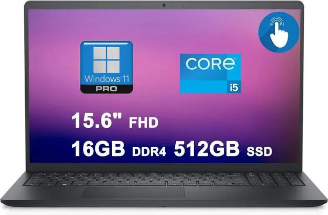 Alt view image 2 of 6 - Dell Inspiron 15 Laptop, 15.6" Full HD Touchscreen, Intel Core i5-1155G7 4 Core Processor, Intel UHD Graphics, 16GB DDR4 2 TB PCIe SSD, Wi-Fi 5 and Bluetooth, Windows 11 ,Office 2024 License