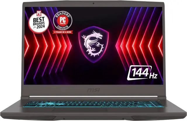 Alt view image 2 of 6 - MSI Thin 15 Gaming Laptop, 15.6" FHD 144Hz, Intel Core i7-13620H 10 cores Processor, NVIDIA GeForce RTX 4050 GDDR6 6GB, 32GB DDR5 1 TB PCIe SSD, WiFi 6E, Windows 11 ,Office 2024 License