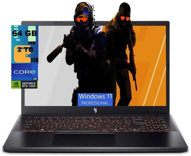 Main image of Acer Nitro V 15 Gaming Laptop, 15.6" FHD 165Hz, Intel Core i9-13900H 14-Cores Processor, NVIDIA GeForce RTX 5060 8 GB GDDR7, 64GB DDR5 2 TB PCIe SSD, Wi-Fi 6, Windows 11 Pro