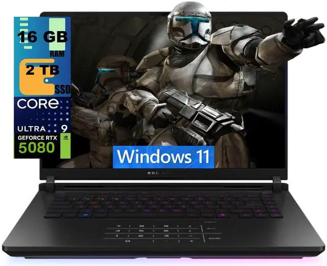 Main image of ASUS ROG Strix G16 Gaming Laptop, 16" 2.5K 240Hz, Intel Core Ultra 9 275HX 24 cores Processor, NVIDIA GeForce RTX 5080 16GB GDDR7, 16GB DDR5 2 TB PCIe SSD, Wi-Fi 7, Windows 11