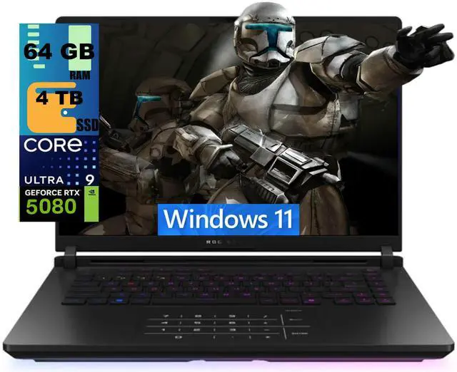 Main image of ASUS ROG Strix G16 Gaming Laptop, 16" 2.5K 240Hz, Intel Core Ultra 9 275HX 24 cores Processor, NVIDIA GeForce RTX 5080 16GB GDDR7, 64GB DDR5 4 TB PCIe SSD, Wi-Fi 7, Windows 11