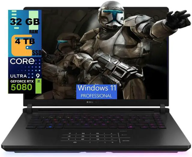 Main image of ASUS ROG Strix G16 Gaming Laptop, 16" 2.5K 240Hz, Intel Core Ultra 9 275HX 24 cores Processor, NVIDIA GeForce RTX 5080 16GB GDDR7, 32GB DDR5 4 TB PCIe SSD, Wi-Fi 7, Windows 11 Pro