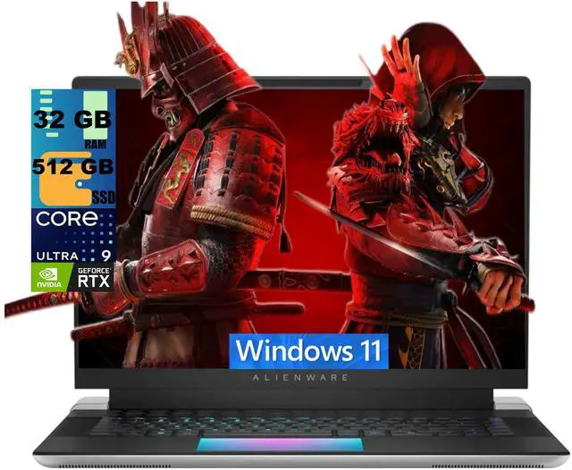 Main image of Alienware X16 Gaming Laptop, 16" QHD+ 240Hz Display, Intel Core Ultra 9 185H Processor, NVIDIA GeForce RTX 4080 12GB GDDR6, 32 DDR5 512 PCIe SSD, WiFi 7, Windows 11 Home