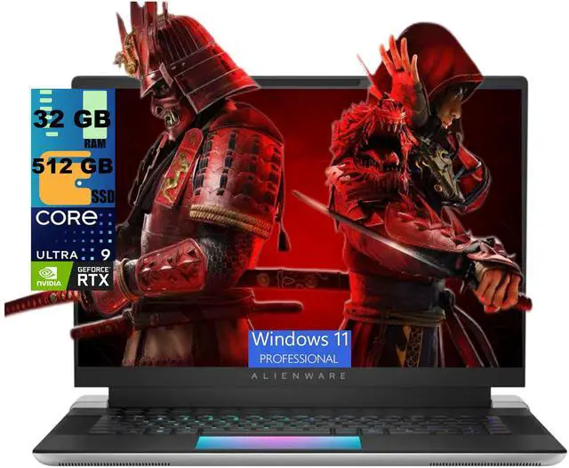 Main image of Alienware X16 Gaming Laptop, 16" QHD+ 240Hz Display, Intel Core Ultra 9 185H Processor, NVIDIA GeForce RTX 4080 12GB GDDR6, 32 DDR5 512 PCIe SSD, WiFi 7, Windows 11 Pro