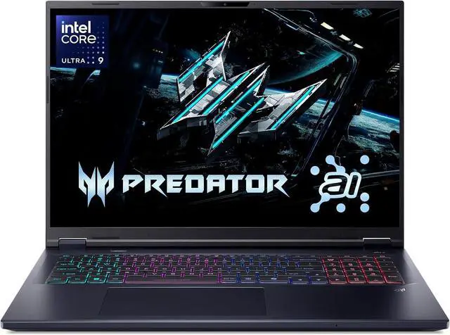 Alt view image 2 of 6 - Acer Predator Helios Neo 18 AI Gaming Laptop, 18" WQXGA 240Hz, Intel Core Ultra 9 275HX 24-Cores Processor, NVIDIA GeForce RTX 5070 Ti 8 GB GDDR7, 32GB DDR5 4 TB PCIe SSD, Wi-Fi 6E, Windows 11 Pro
