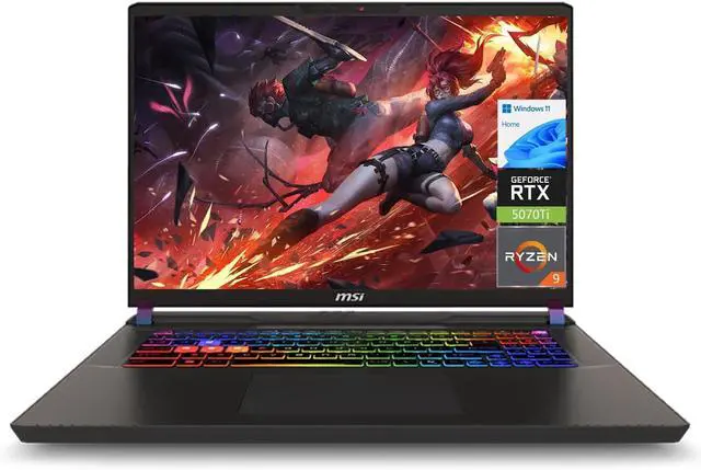 Alt view image 2 of 6 - Msi Vector A16 Gaming Laptop, 16.0" QHD+ 240Hz, AMD Ryzen 9 8940HX 16 Cores Processor, NVIDIA GeForce RTX 5070 Ti 12GB GDDR7, 32GB DDR5 1 TB PCIe SSD, Wi-Fi 7, Windows 11