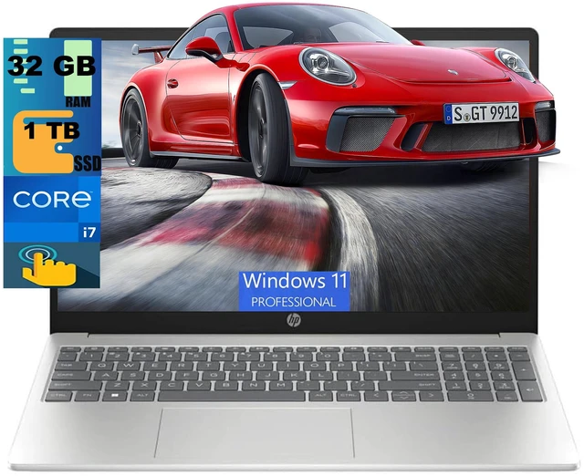 Main image of HP 15 Laptop, 15.6" FHD Touchscreen, Intel Core i7-1355U 10 Cores Processor, Intel Iris Xe Graphics, 32GB DDR5 1 TB PCIe SSD, WiFi6, Windows 11 Pro