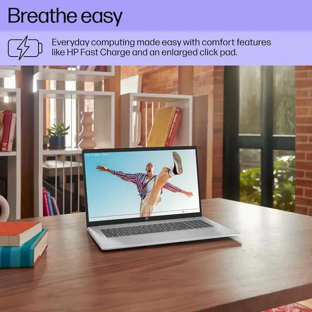 Alt view image 5 of 6 - HP 17 Laptop, 17.3" HD+ Touchscreen, AMD Ryzen 5 7430U 6 cores Processor, AMD Radeon Graphics, 16GB DDR4 512GB PCIe SSD, Wi-Fi 6, Windows 11 Pro