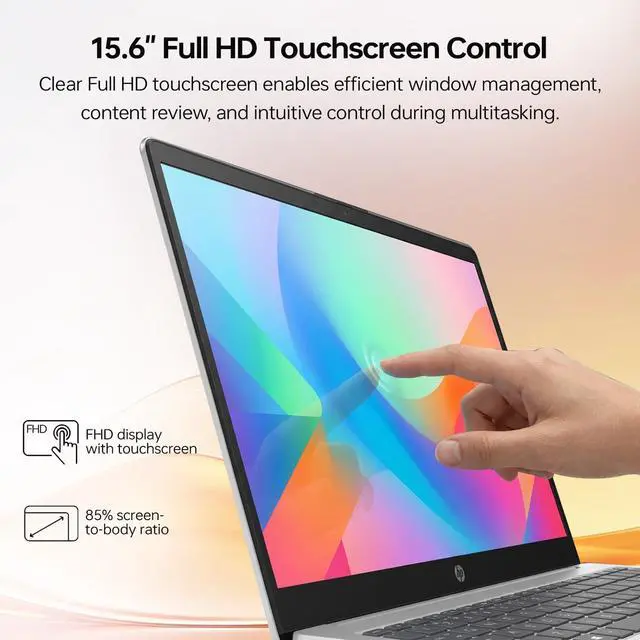 Alt view image 4 of 6 - HP 15 Laptop, 15.6" FHD (1920 x 1080) Touchscreen, AMD Ryzen 7 7730U 8 cores Processor, AMD Radeon Graphics, 32GB DDR4 512GB PCIe SSD, Wi-Fi 6 & Bluetooth, Windows 11