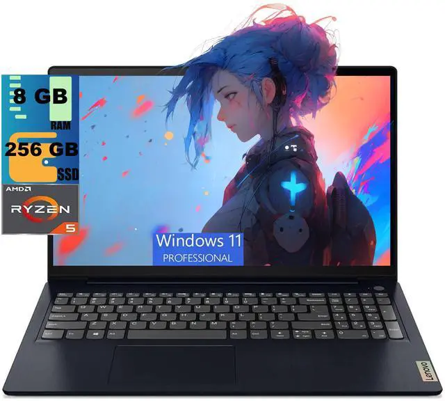 Main image of Lenovo IdeaPad 1 15 Laptop, 15.6" FHD (1920 x 1080) Display, AMD Ryzen 5 7520U 4 Cores Processor, AMD Radeon Graphics, 8GB DDR5 256GB PCIe SSD, Wi-Fi 6 & Bluetooth, Windows 11 Pro