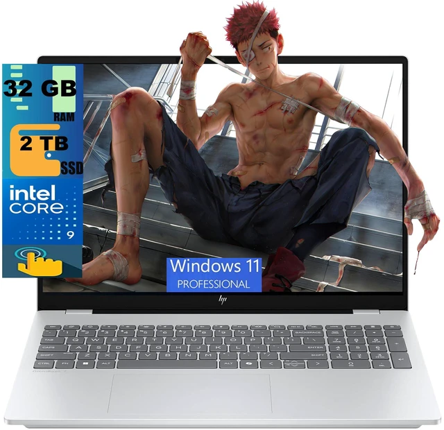 Main image of HP OmniBook 7 16 Creator Laptop, 16.0" OLED (2048x1280) Touchscreen, Intel Core 9 270H 14-Cores Processor, Intel Graphics, 32GB DDR5 2TB PCIe SSD, Backlit KB, Thunderbolt 4, Windows 11 Pro