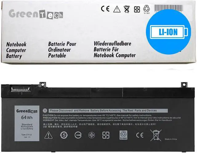 Main image of GreenTech 5TF10 Replacement Battery for Dell Precision 7530 Precision 7540 Precision 7730 Precision 7740 - GreenTech 7.6V 64WHr 4 Cell Battery RY3F9 0RY3F9