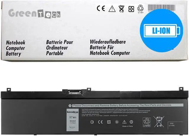 Main image of GreenTech NYFJH Replacement Battery for Dell Precision 7530 7540 7730 7740 - GreenTech 11.4V 97Whr 6 Cell Battery 0WMRC GW0K9 451-BCGI