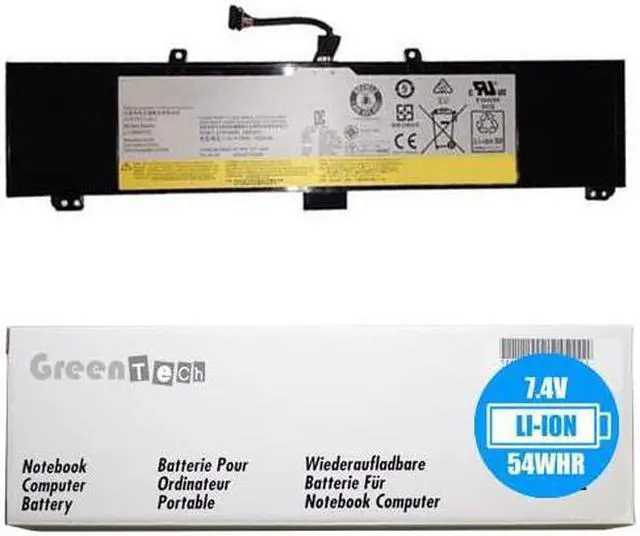 Main image of GreenTech New L13M4P02 Replacement Battery for Lenovo Erazer Y50-70 Y50-70AM-IFI Y50-70AM-ISE - GreenTech 7.4V 54Whr 7400mah Primary Battery L13N4P01