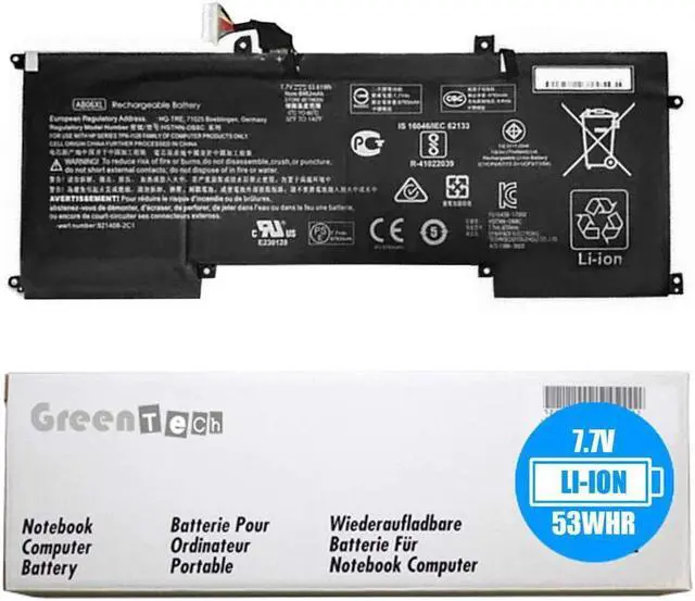 Main image of GreenTech New AB06XL Replacement Battery for HP Envy 13-AD000, Envy 13-AD100 Series- GreenTech 7.7V 53.61Whr 6 Cell Battery HSTNN-DB8C 921408-271 921438-855