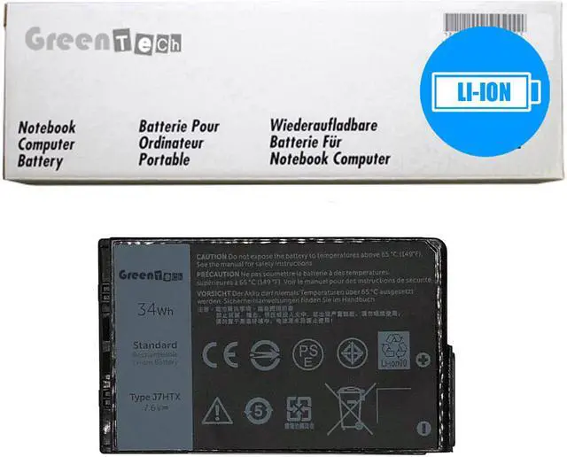 Main image of GREENTECH J7HTX BATTERY FOR DELL LATITUDE 7202 7212 7220 TABLET 7.6V 34WHR 451-BCDH 2JT7D