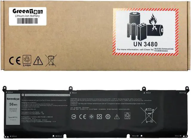 Main image of GREENTECH 8FCTC BATTERY FOR DELL G7 7500, G15 5510 5515, INSPIRON 7610, XPS 9500 9510, PRECISION 5550 5560 56WH DVG8M P8P1P 11.4V 56WHR