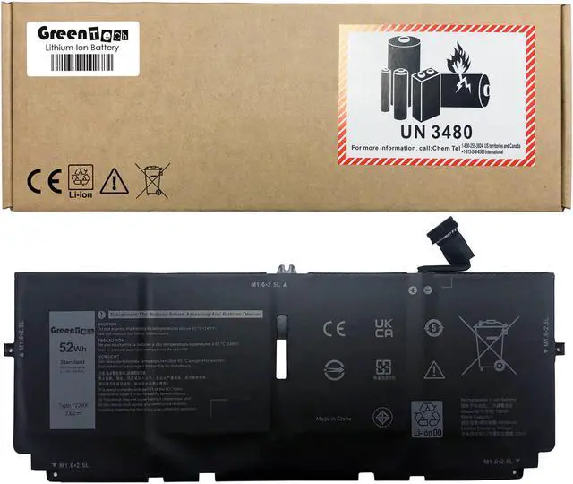 Main image of GREENTECH 722KK BATTERY FOR DELL XPS 9300 9310 9380 7.6V 52WHR FP86V 2XXFW WN0N0
