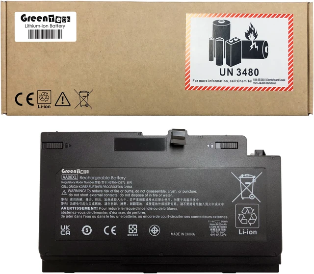 Main image of GREENTECH AA06XL 852711-850 BATTERY FOR HP ZBOOK 17 G3 G4 96WHR Z3R03AA HSTNN-DB7L
