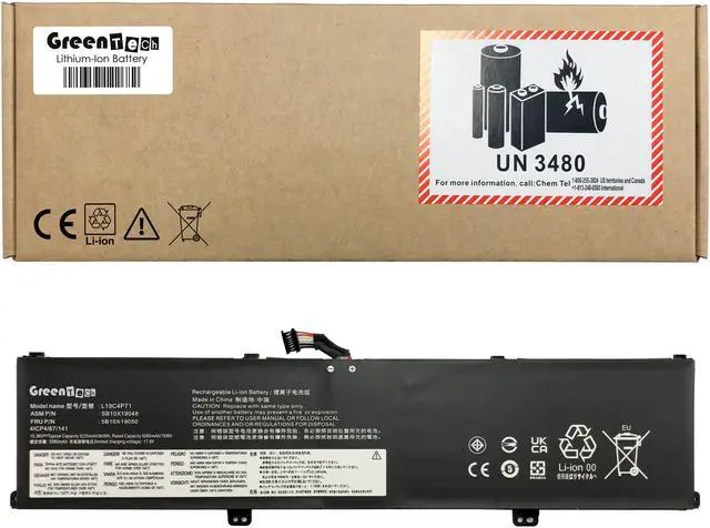 Main image of GREENTECH L19M4P71 5B10X19049 BATTERY FOR THINKPAD P1 GEN 3 THINKPAD X1 EXTREME G3 80WHR L19C4P71 80WHR 5B10X19050 SB10X19047 SB10X19048