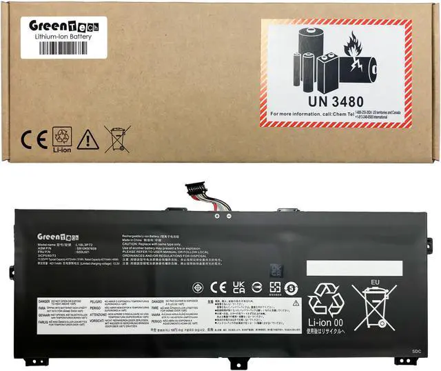 Main image of GREENTECH L18L3P72 02DL021 BATTERY FOR LENOVO YOGA X390 11.52V 51WHR SB10K97659 02DL022 L19M3P71 5B10W13928 SB10T83171 SB10V03234