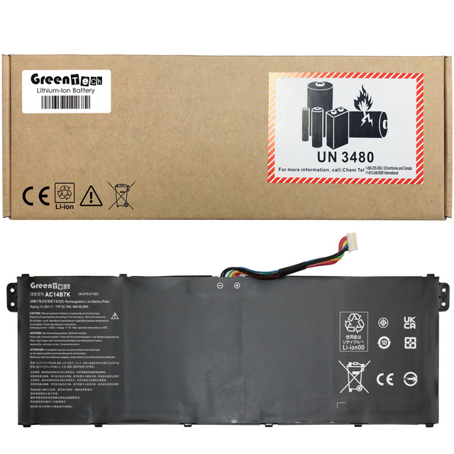 Replacement Li-Polymer Battery For Acer Aspire E3-111, E3-112, ES1-511, ES1-512, V3-111, Chromebook 11 (AC14B18J) - 11.4V 36Wh 6-Cell