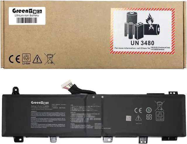 Main image of GREENTECH C41N1906-1 BATTERY FOR ASUS GX550 GX551 FA506 FX506 FA706 90WH 0B200-03590000 (Long Cable)