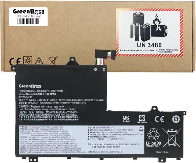Main image of GREENTECH L19L3PF8 BATTERY FOR THINKBOOK 14-IML 15-IML 11.1V 45WH 5B10V25237 L19M3PF9 SB10V25236 SB10V25242 5B10W67347