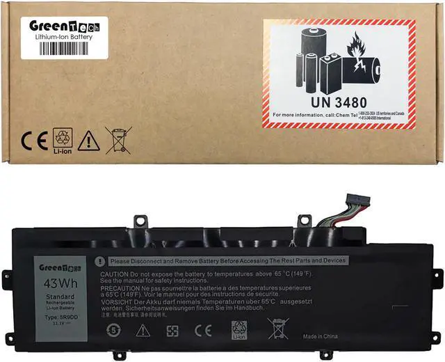 Main image of GREENTECH 5R9DD BATTERY FOR DELL CHROMEBOOK 11 3120 P22T 11.1V 43WHR KTCCN 0KTCCN XKPD0