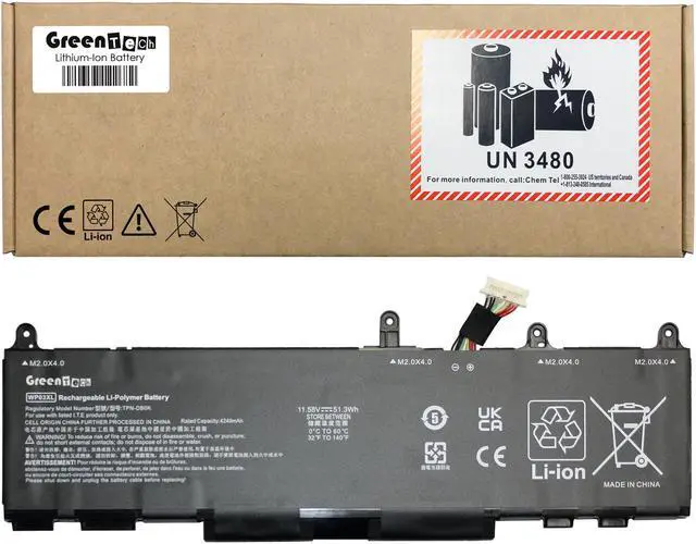 Main image of GREENTECH M73466-002 WP03XL BATTERY FOR HP ELITEBOOK 830 835 840 G9 G10; ZBOOK FIREFLY 14 16 G9 51.3WHR M64304-171 M64304-1D1