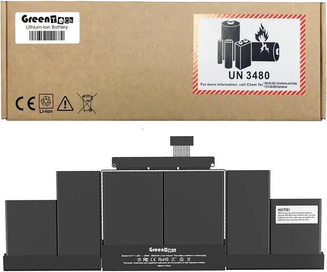 Main image of GREENTECH A1417 BATTERY FOR MACBOOK PRO 15 A1398 MID 2012 EARLY 2013 93WHR MD831LL/A ME665LL/A MC975LL/A