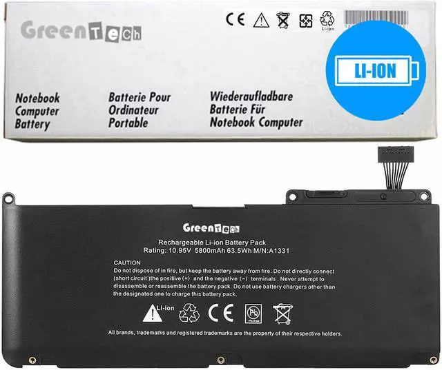Main image of GREENTECH A1331 BATTERY FOR MACBOOK 13 UNIBODY A1342 LATE 2009 MID 2010 63.5WH MC207LL/A MC516LL/A 661-5391 661-5585