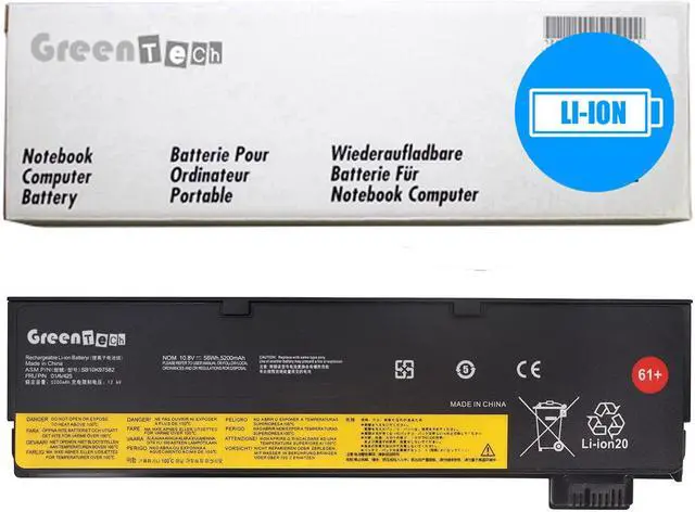 Main image of GREENTECH 4X50M08811 01AV425 BATTERY FOR THINKPAD T470 T480 T570 T580 P51s P52s 44WHR 02DL023 61+ L18M6P71 SB10K97582