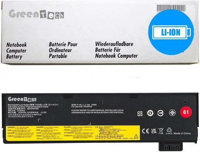 Main image of GREENTECH 4X50M08810 01AV423 BATTERY FOR THINKPAD T470 T480 T570 T580 P51s P52s 24WHR SB10K97579 SB10K97580 01AV424