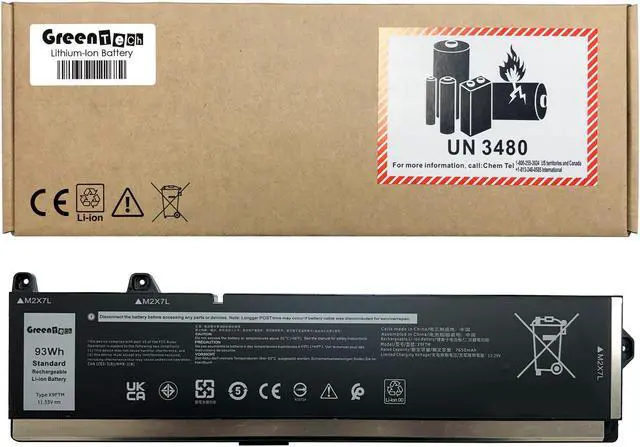Main image of GREENTECH X9FTM BATTERY FOR DELL PRECISION 7670, 7680, 7770, 7780 93WH 451-BCYG 45N47 965V4 5JMD8