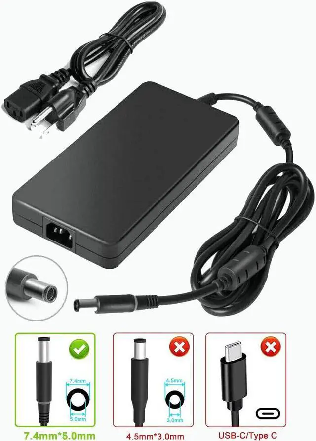 Main image of GREENTECH 240W AC ADAPTER COMPATIBLE WITH DELL PRECISION M6500 M6800 XPS 17 L702X ALIENWARE M17X M18X LAPTOPS PA-9E GA240PE1-00 ADP-240AB SLIM ADAPTER