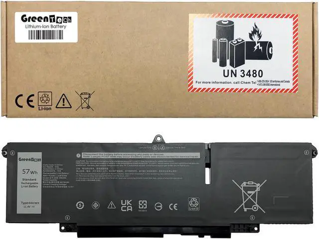 Main image of GREENTECH 66DWX BATTERY FOR DELL LATITUDE 7340 7440 7640 11.4V 57WHR 86D0Y JNYT4 WW8N8 047T0 V0W55