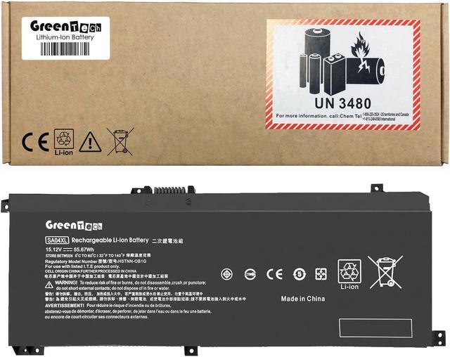 Main image of GREENTECH N55629-005 SA04XL BATTERY FOR HP ENVY 17-CG ENVY 17M-CG ENVY 15-FE ENVY 15-FH ENVY X360 15-DR ENVY X360 15-DS ENVY X360 15M-DR ENVY 15T-DR 15.4V 55.67WHR HSTNN-UB7U L43267-005 L43248-542