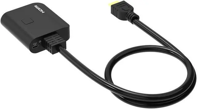 Alt view image 2 of 5 - PORTTA HDMI Splitter 1×2 Splitter Supports 4K@60Hz 4:4:4 HDMI Duplicator/Distributor UltaHD High-Resolution Down Scaler