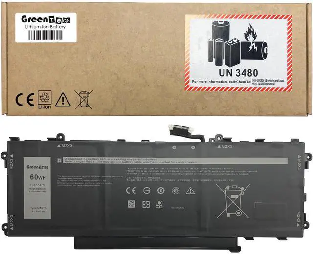 Main image of GREENTECH GT6TK BATTERY FOR DELL LATITUDE 9440 2-IN-1 LATITUDE 9450 2-IN-1 11.55V 60WHR MWK05 CN-0MWK05 K2CPY CN-0K2CPY