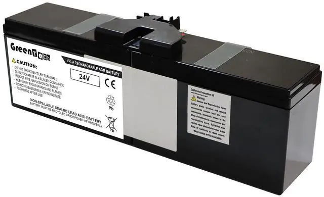 Alt view image 2 of 4 - GREENTECH COMPATIBLE APCRBC216-24V9AH SLA BATTERY FOR APC BGM2200, BGM2200-MSX, BGM2200-GR, BGM2200B, BGM2200B-MSX, BGM2200B-GR 24V 9AH REPLACES APCRBC216, Battery Cartridge #216, RBC216