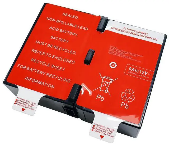 Alt view image 2 of 4 - GREENTECH COMPATIBLE APCRBC165-24V9AH SLA BATTERY FOR APC Back-UPS Pro BR1300MI, Back UPS Pro 1300, Back UPS Pro BR 1300VA 24V 9AH REPLACES RBC165 Battery Cartridge #165 APCRBC165
