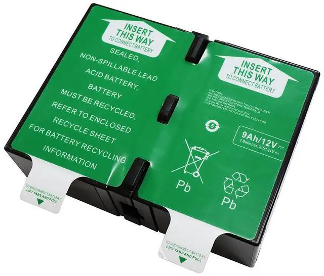 Alt view image 3 of 4 - GREENTECH COMPATIBLE APCRBC165-24V9AH SLA BATTERY FOR APC Back-UPS Pro BR1300MI, Back UPS Pro 1300, Back UPS Pro BR 1300VA 24V 9AH REPLACES RBC165 Battery Cartridge #165 APCRBC165