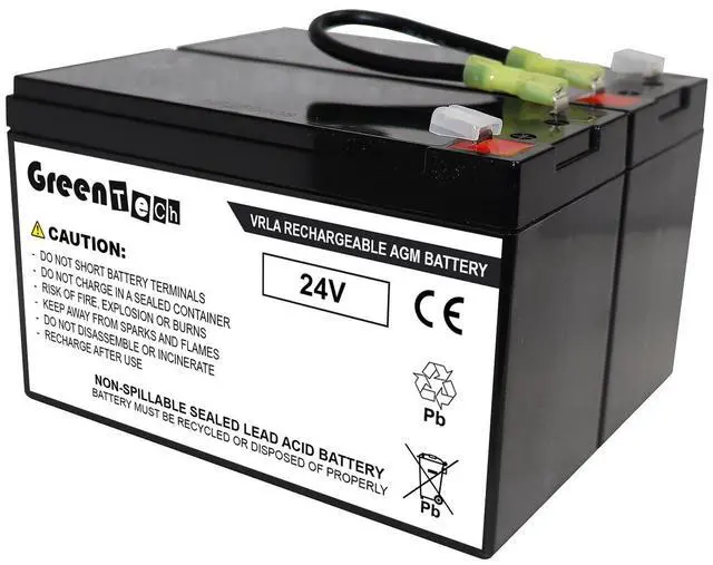 Main image of GREENTECH COMPATIBLE APCRBCV206-24V SLA BATTERY FOR APC EASY UPS SMV1000CAI, EASY UPS SMVS1000CAI 24V 7AH REPLACES APCRBCV206 RBC206 Battery Cartridge #206