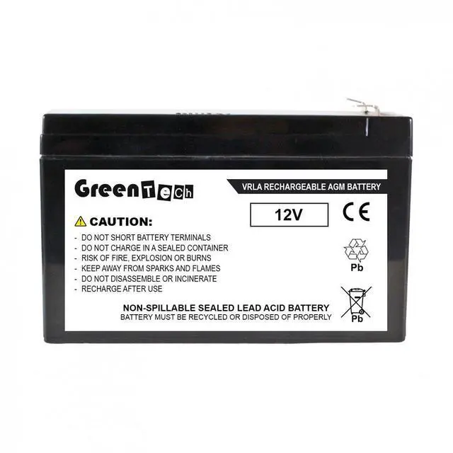 Alt view image 2 of 5 - GREENTECH COMPATIBLE APCRBC106 SLA BATTERY FOR APC BACK-UPS BGE90M, BGE90M-CA, BE400, BE400-CP, BE400-FR, BE400-GR, BE400-IT 12V 6AH REPLACES APCRBC106 RBC106 Battery Cartridge #106
